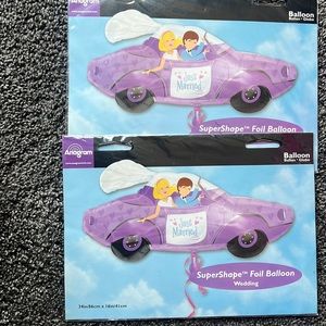 Just married balloons